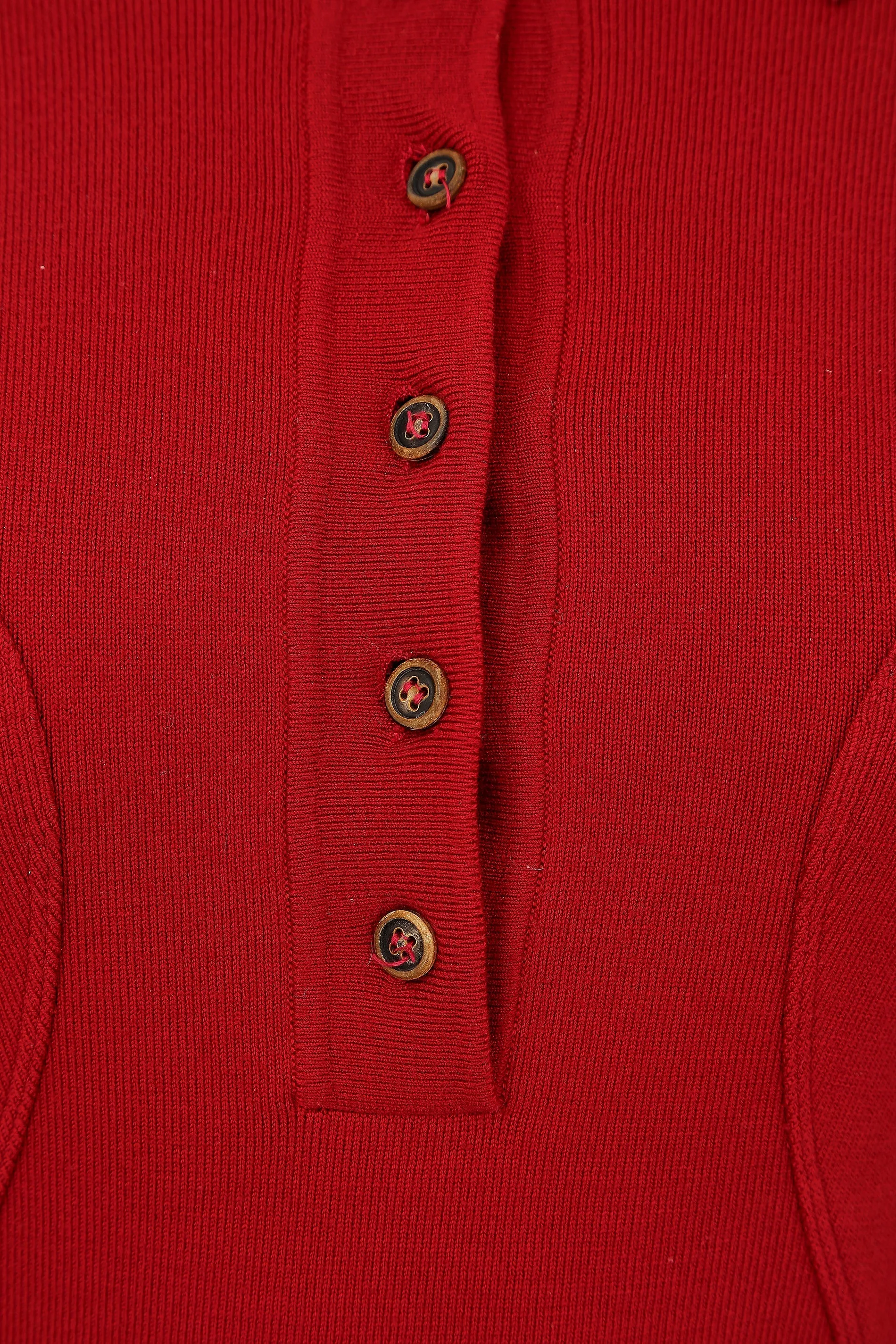 1990s Alaia Red Knitted Body Con Dress