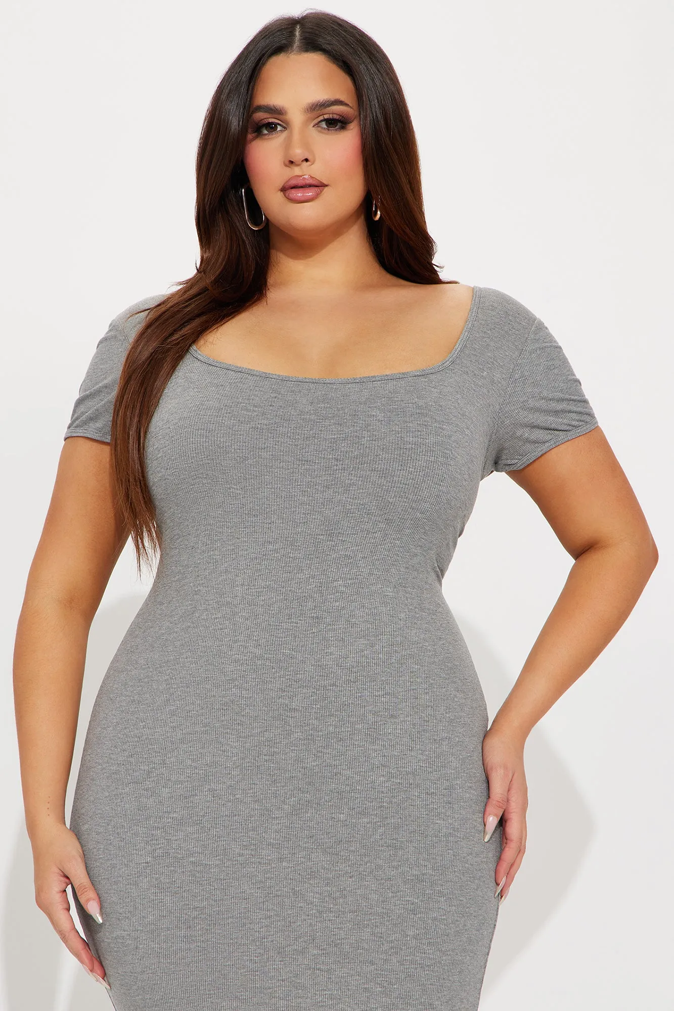 Adriana Shapewear Maxi Dress - Heather Grey