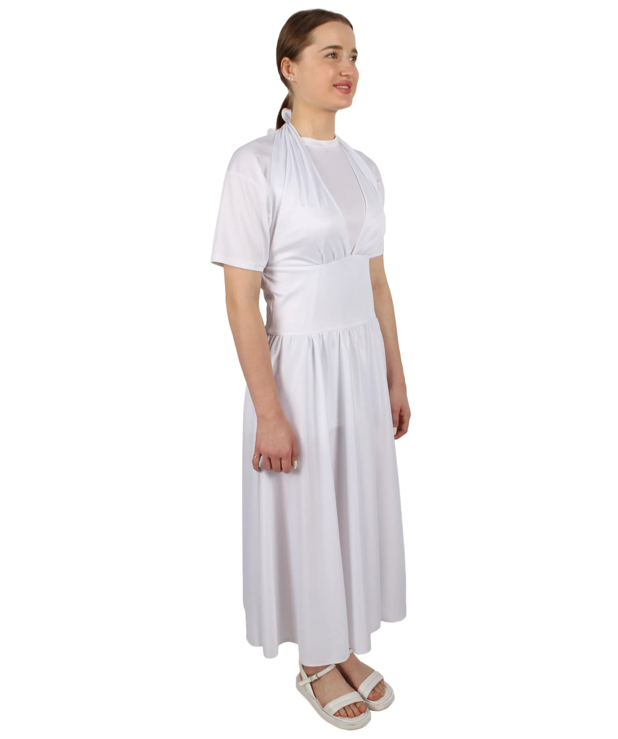 Adult Women’s 50's Hollywood Sex Symbol White Ivory Cocktail Dress | Multiple Size Options