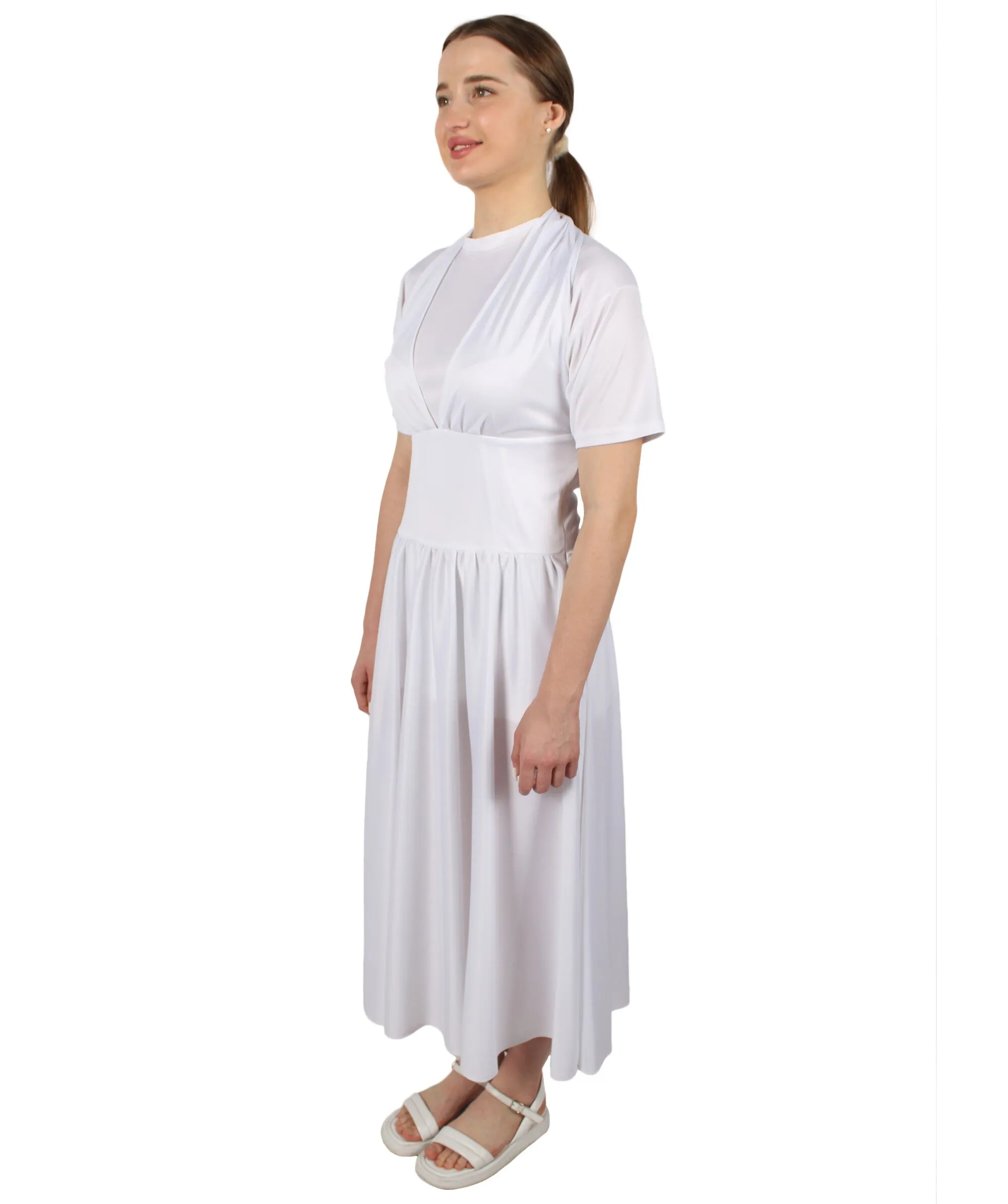 Adult Women’s 50's Hollywood Sex Symbol White Ivory Cocktail Dress | Multiple Size Options