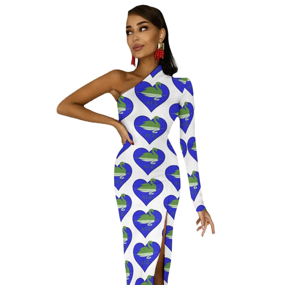 AGXi Love Half Sleeve Slit Dress