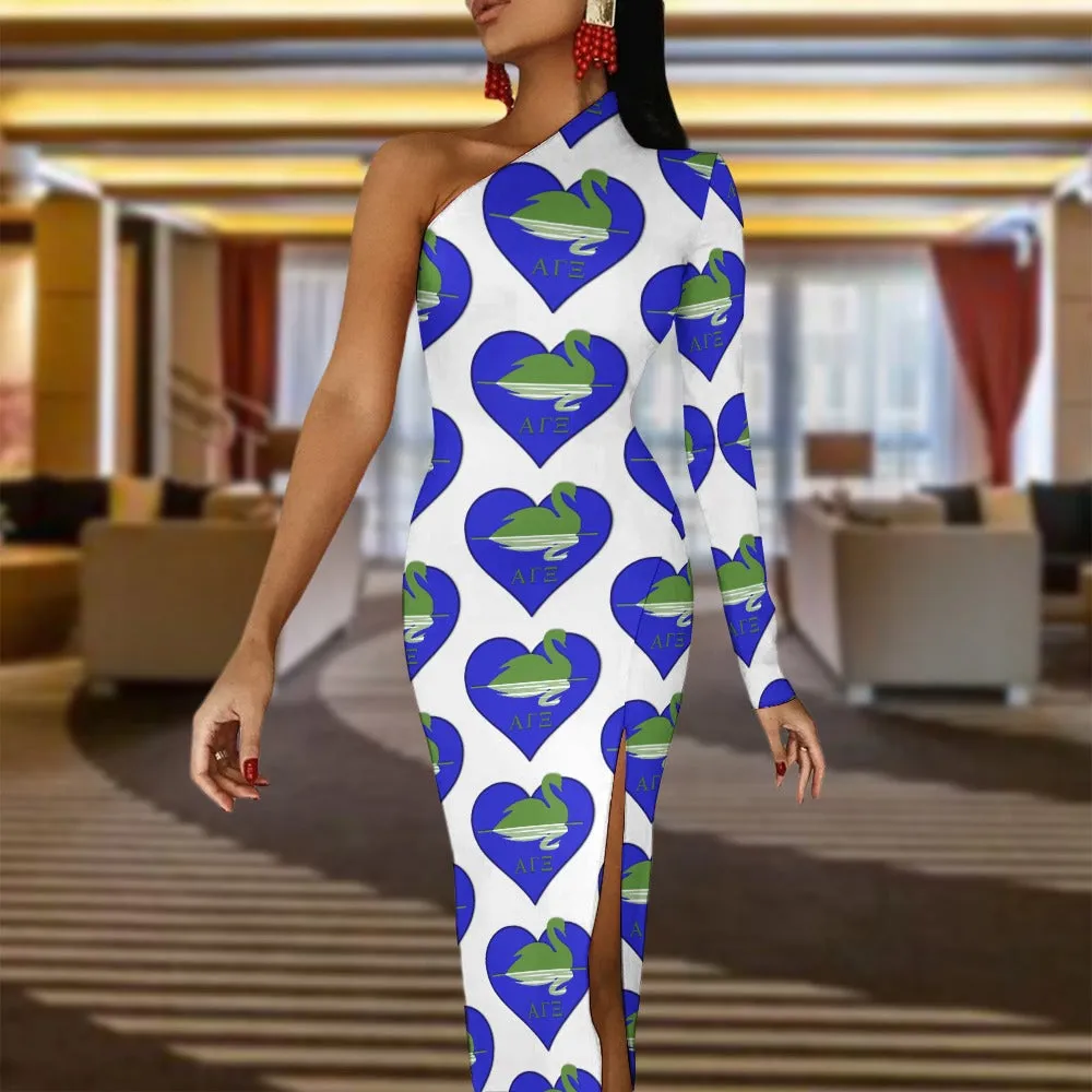AGXi Love Half Sleeve Slit Dress