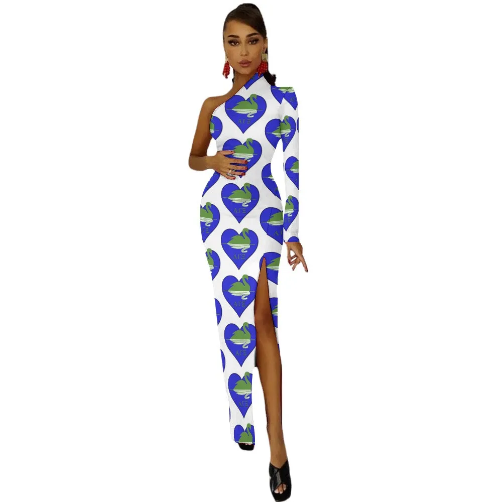 AGXi Love Half Sleeve Slit Dress