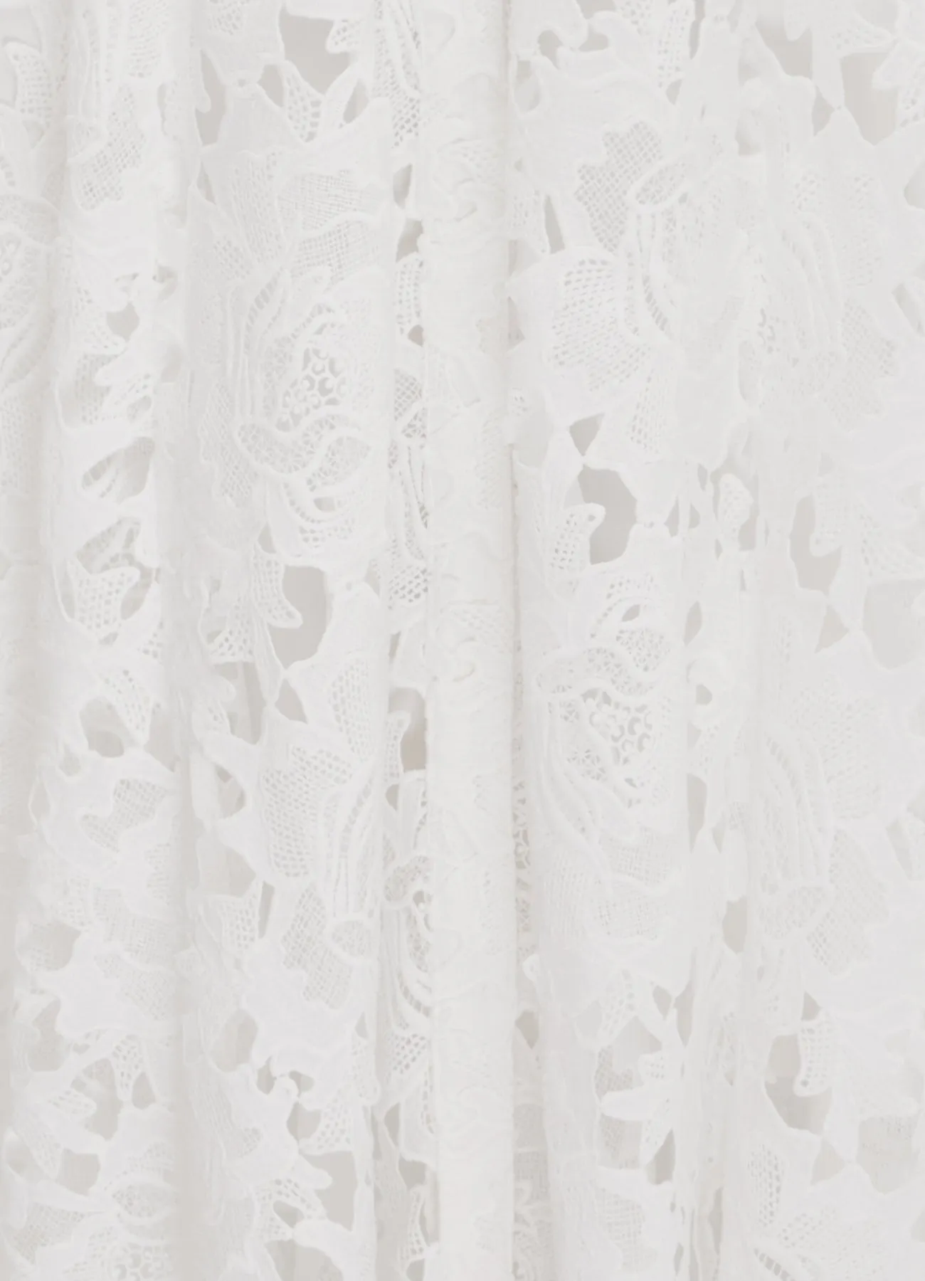 Aliyah Lace Butterfly Sleeve Midi Dress - Snow