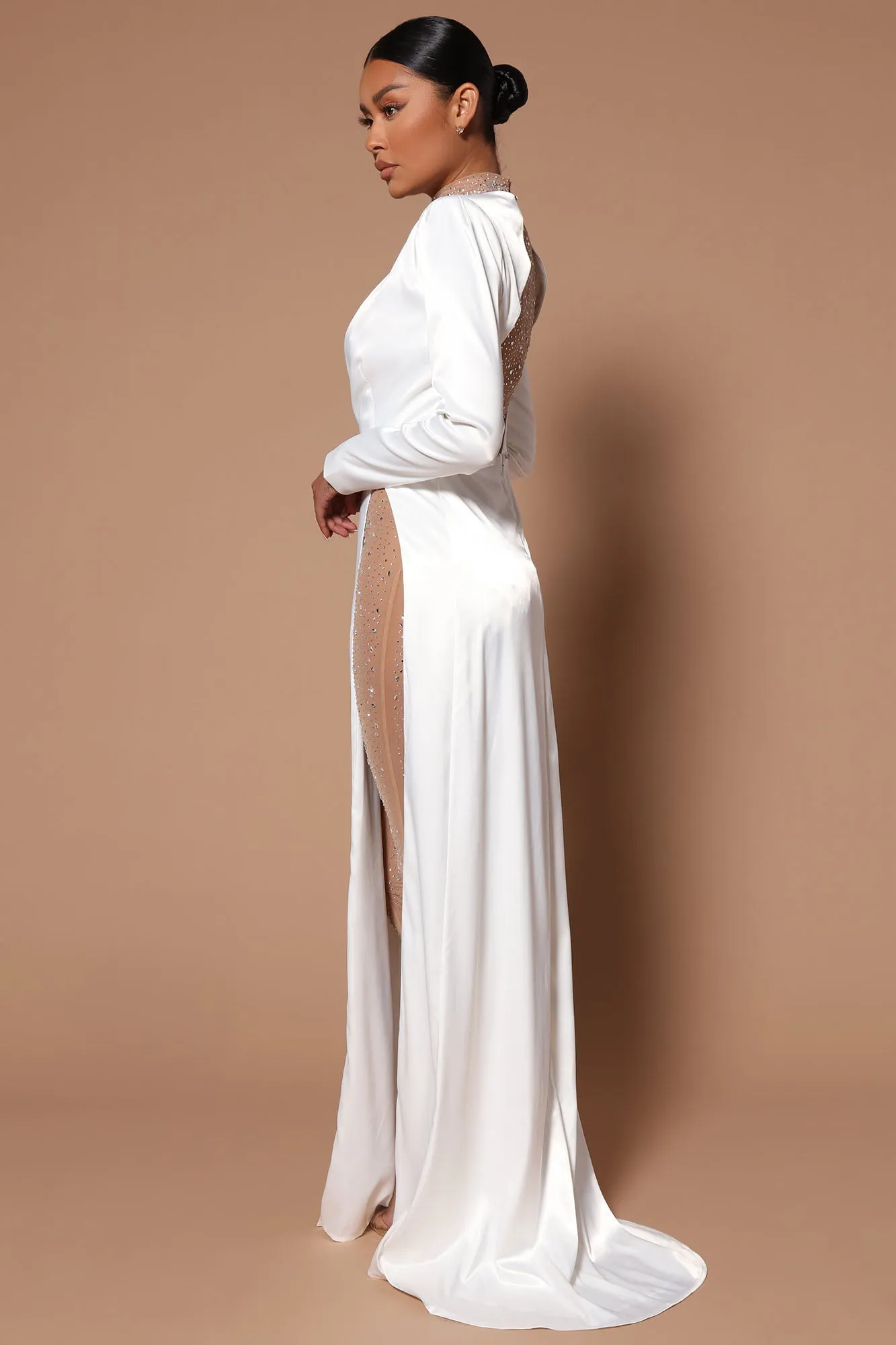 Anabelle Embellished Maxi Dress - White
