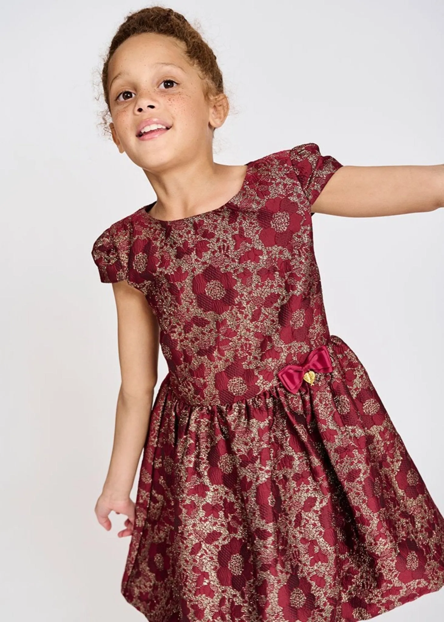 Angel's Face Girls Bridget Tibetan Red Dress