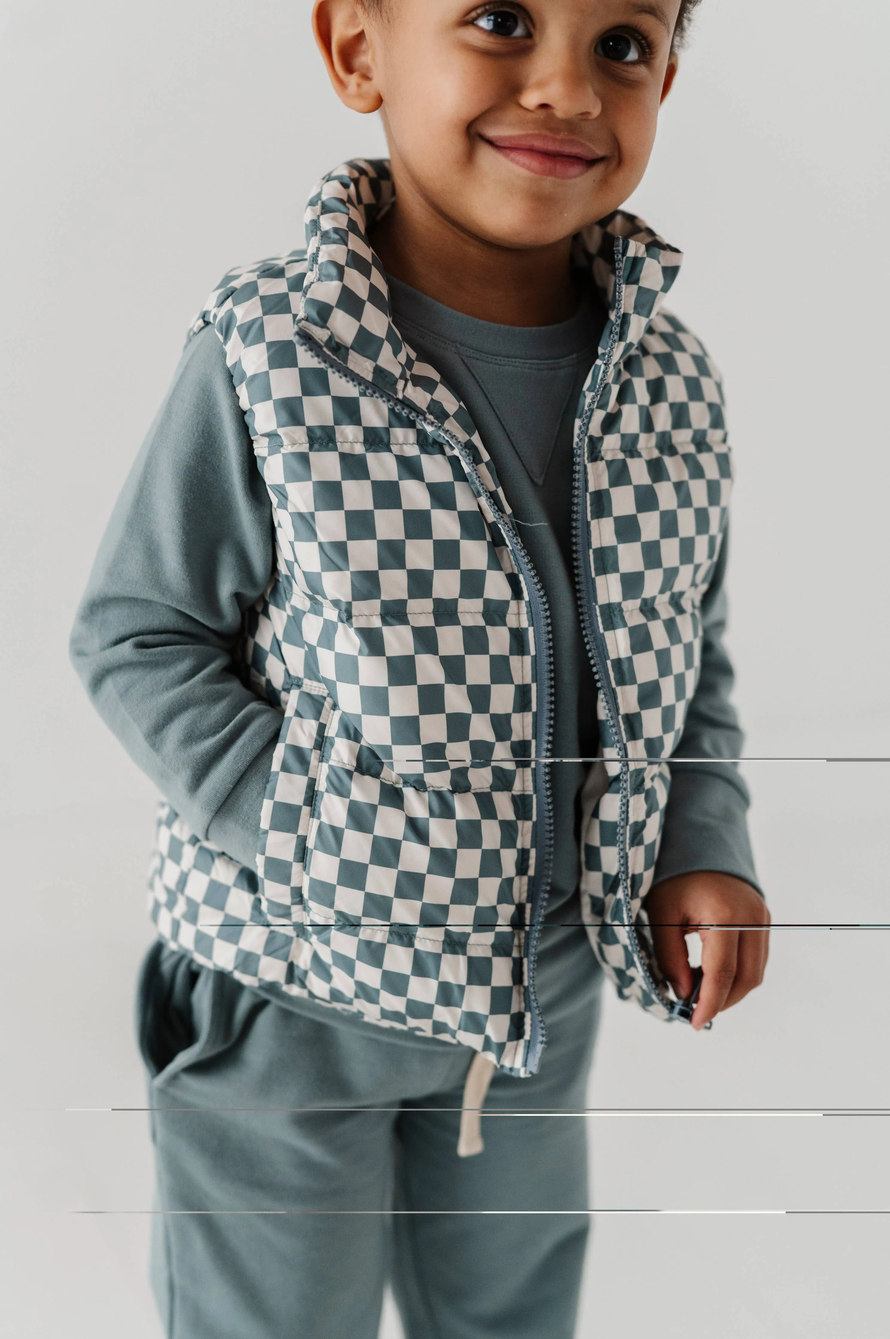 Babysprouts - Puffer Vest - Checkered in the Storm