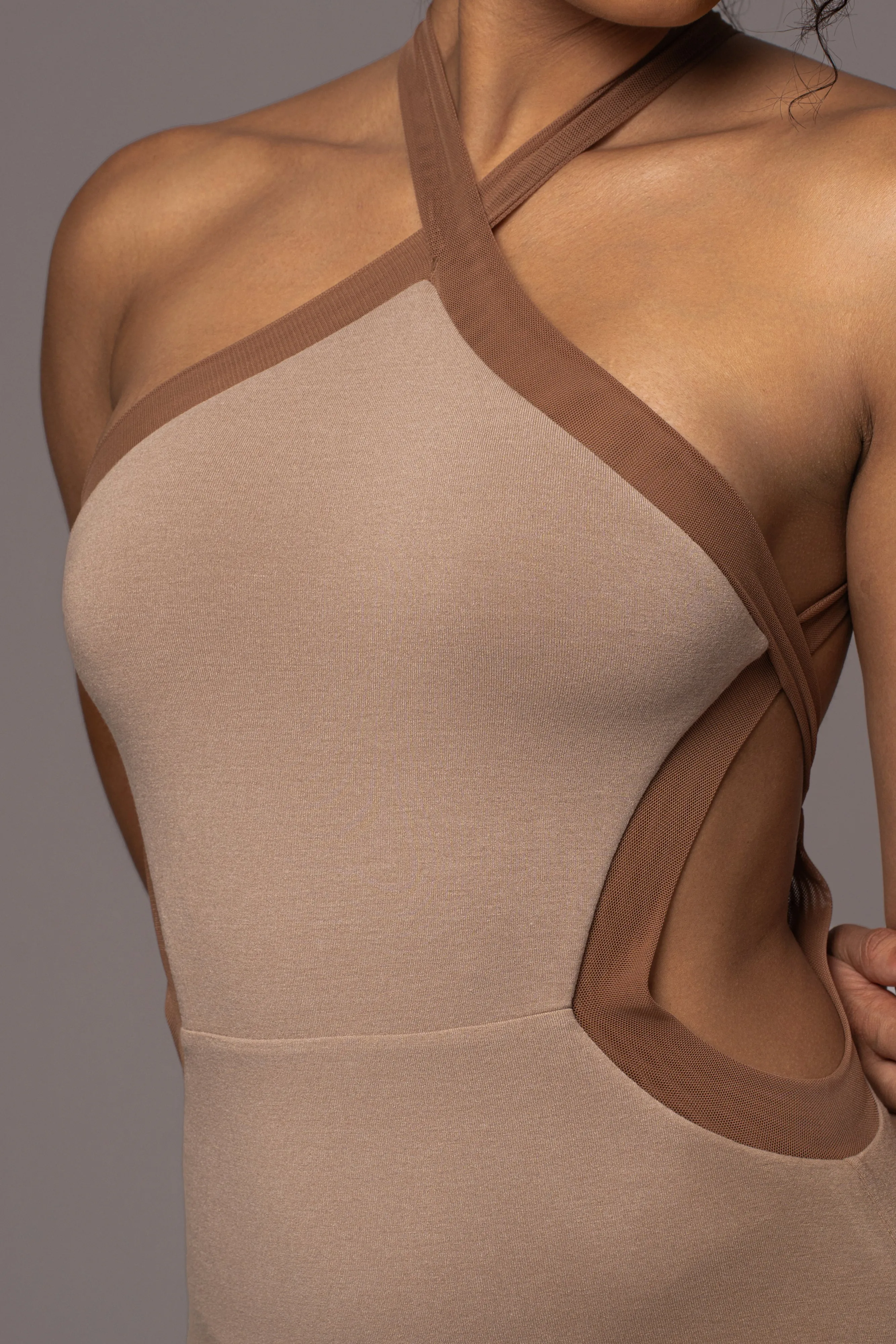 Beige Nights In Milan Maxi Dress
