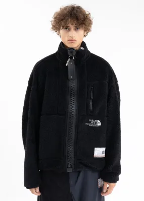 Black Wide Back Boa Blouson