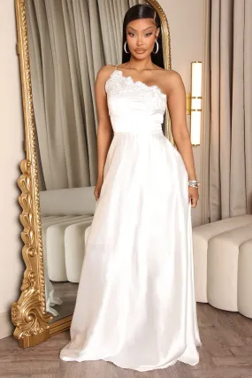 Blair Satin Maxi Dress - Ivory