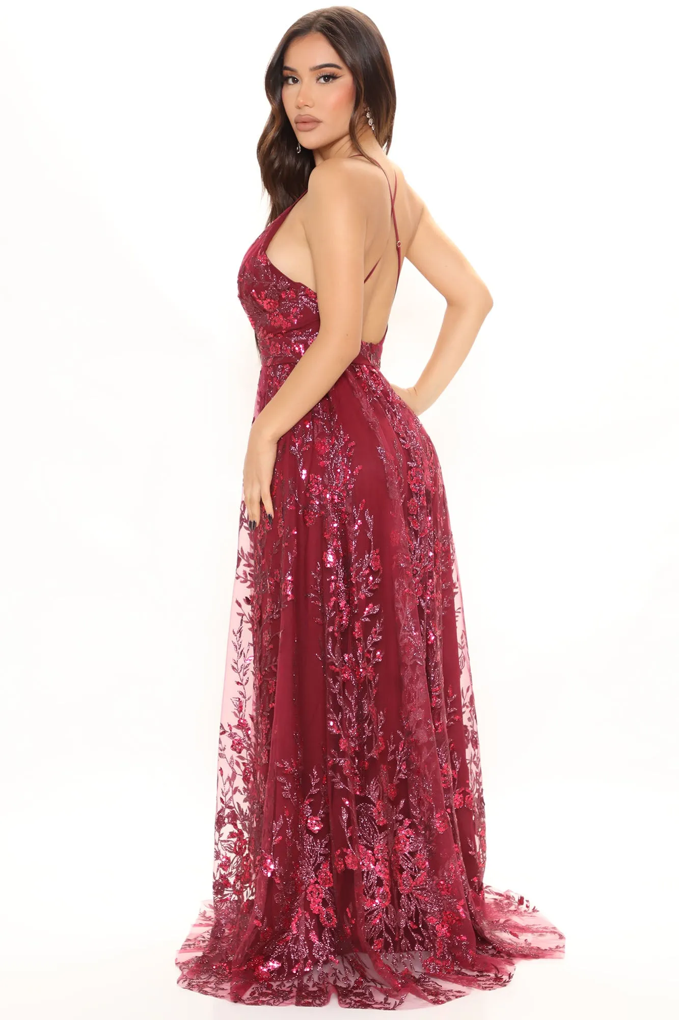 Blessed With The Best Maxi Dress - Wine