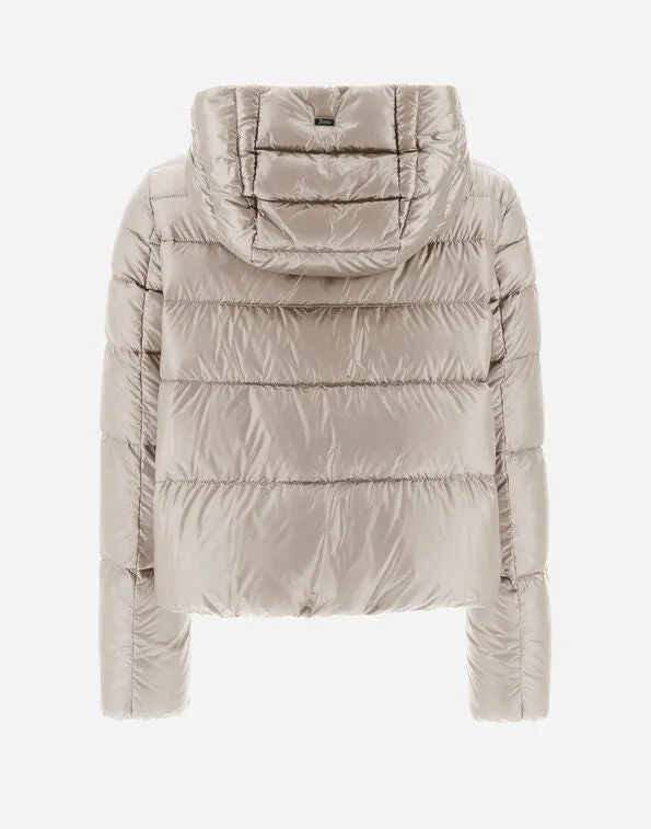 Bomber cropped nylon
