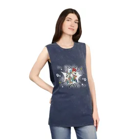 Boom Comic Mickey Minnie Unisex Stonewash Tank Top