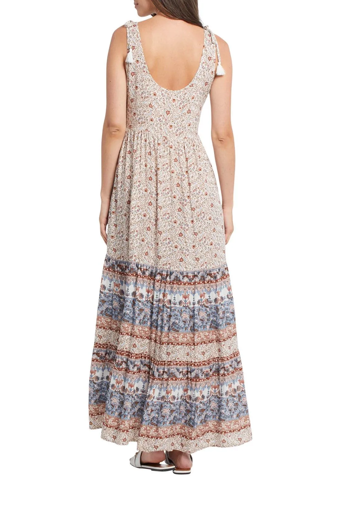 Border Print Maxi Dress