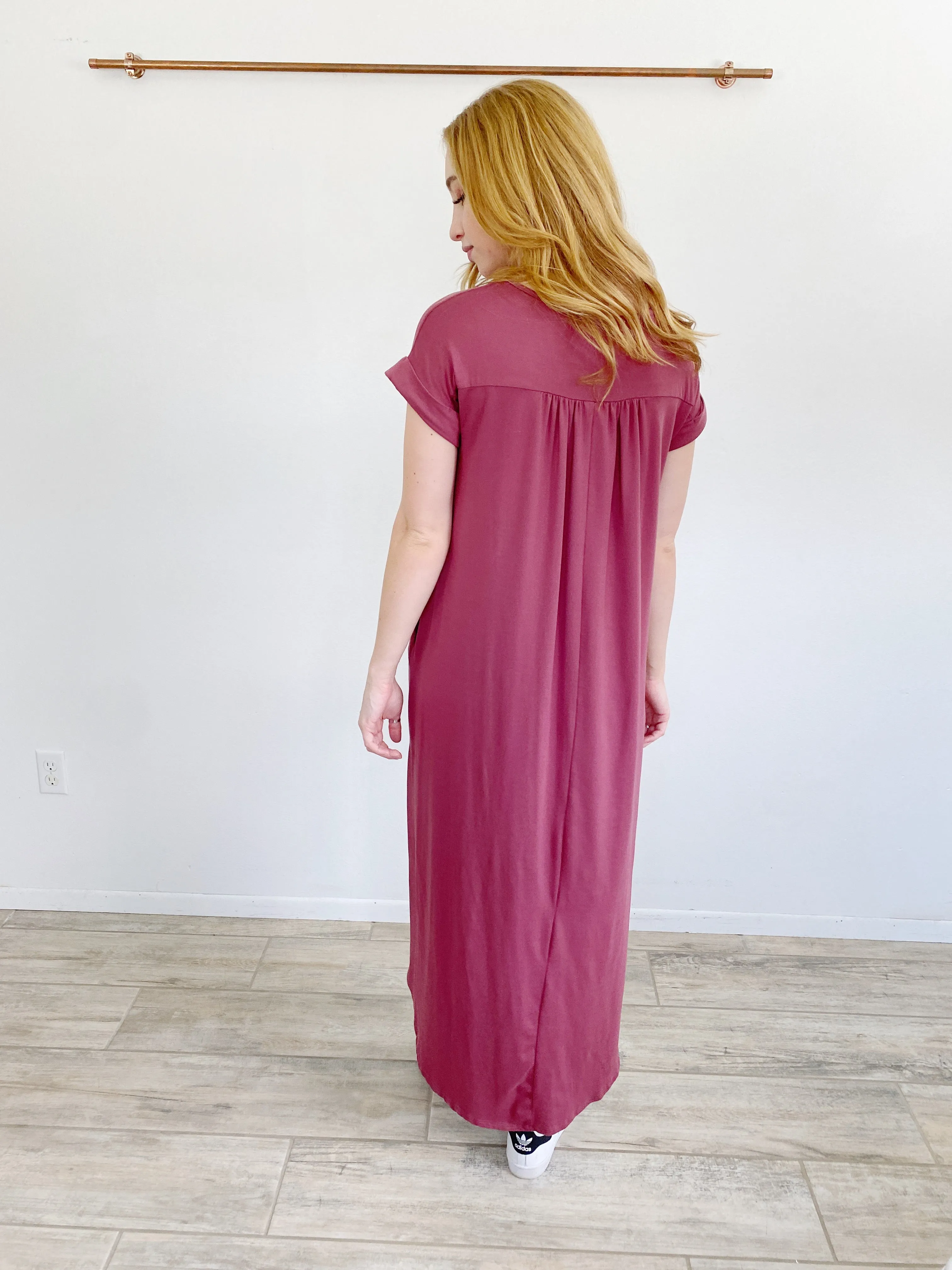 Boutique ENTRO Mauve Maxi Dress
