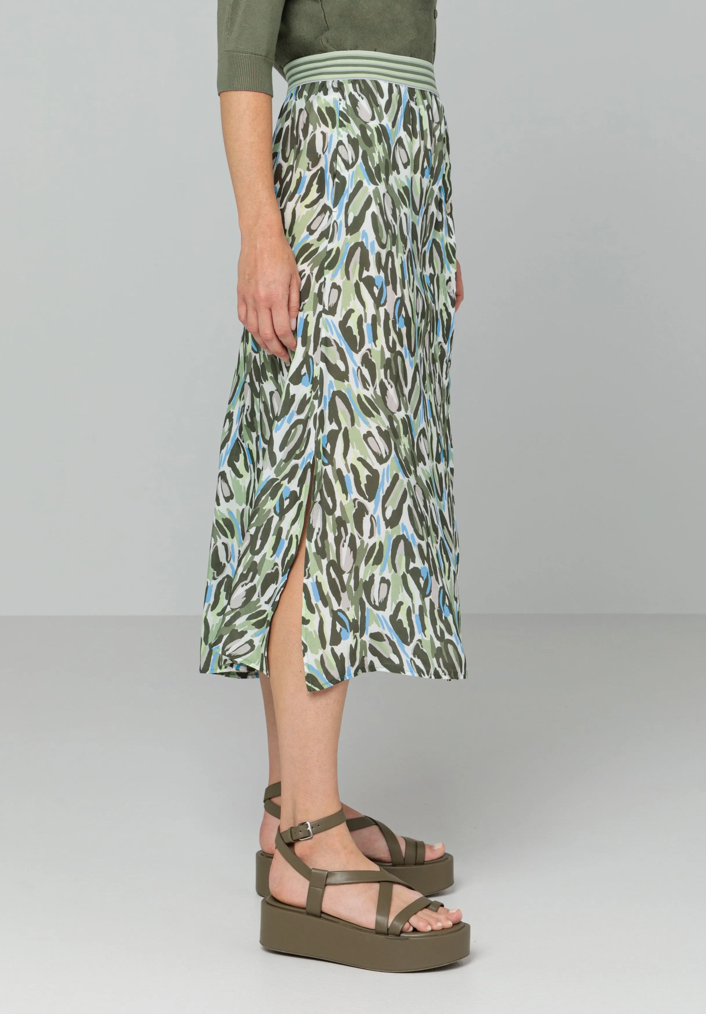 Button Through Skirt - Kina