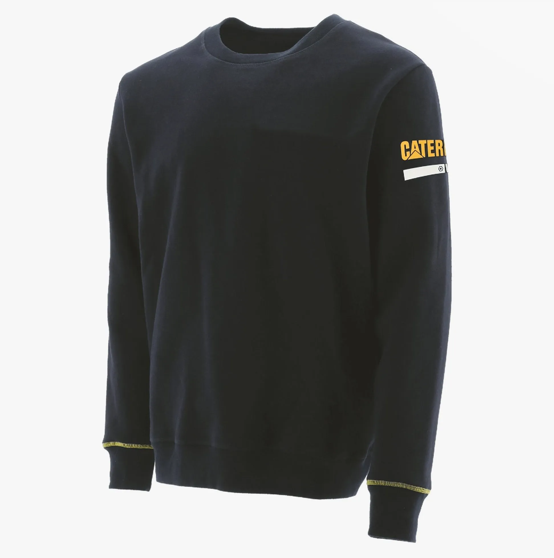 CAT ESSENTIALS CREW NECK Mens Cotton/Fleece Jumper Black