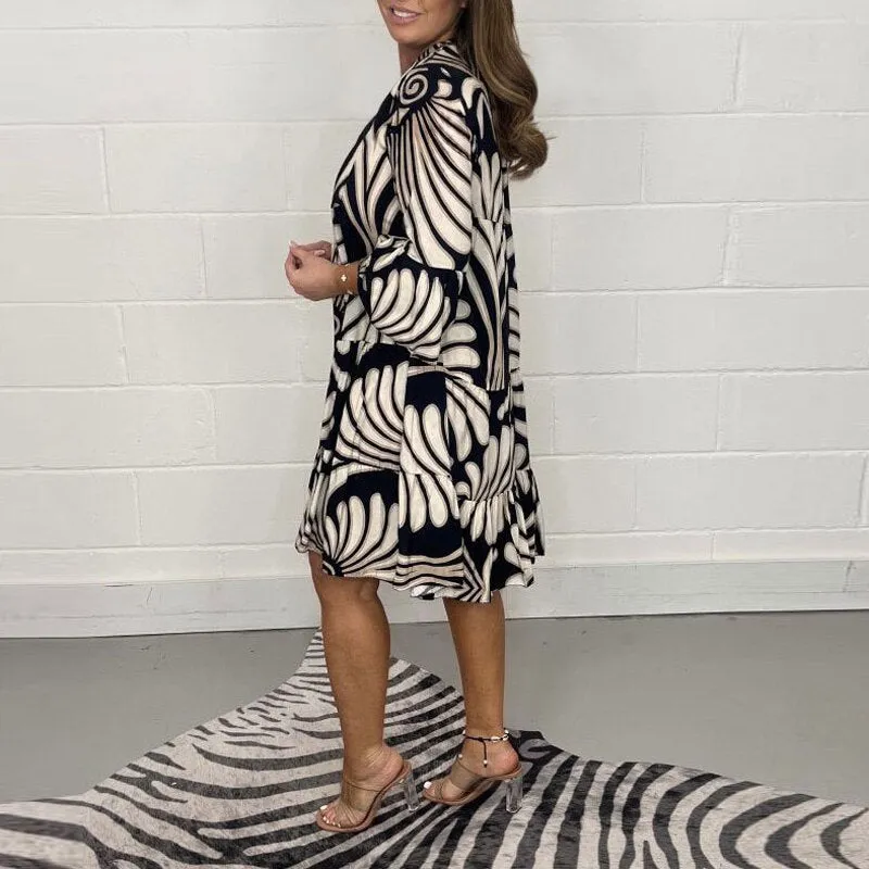 Cindy - Printed button up maxi dress