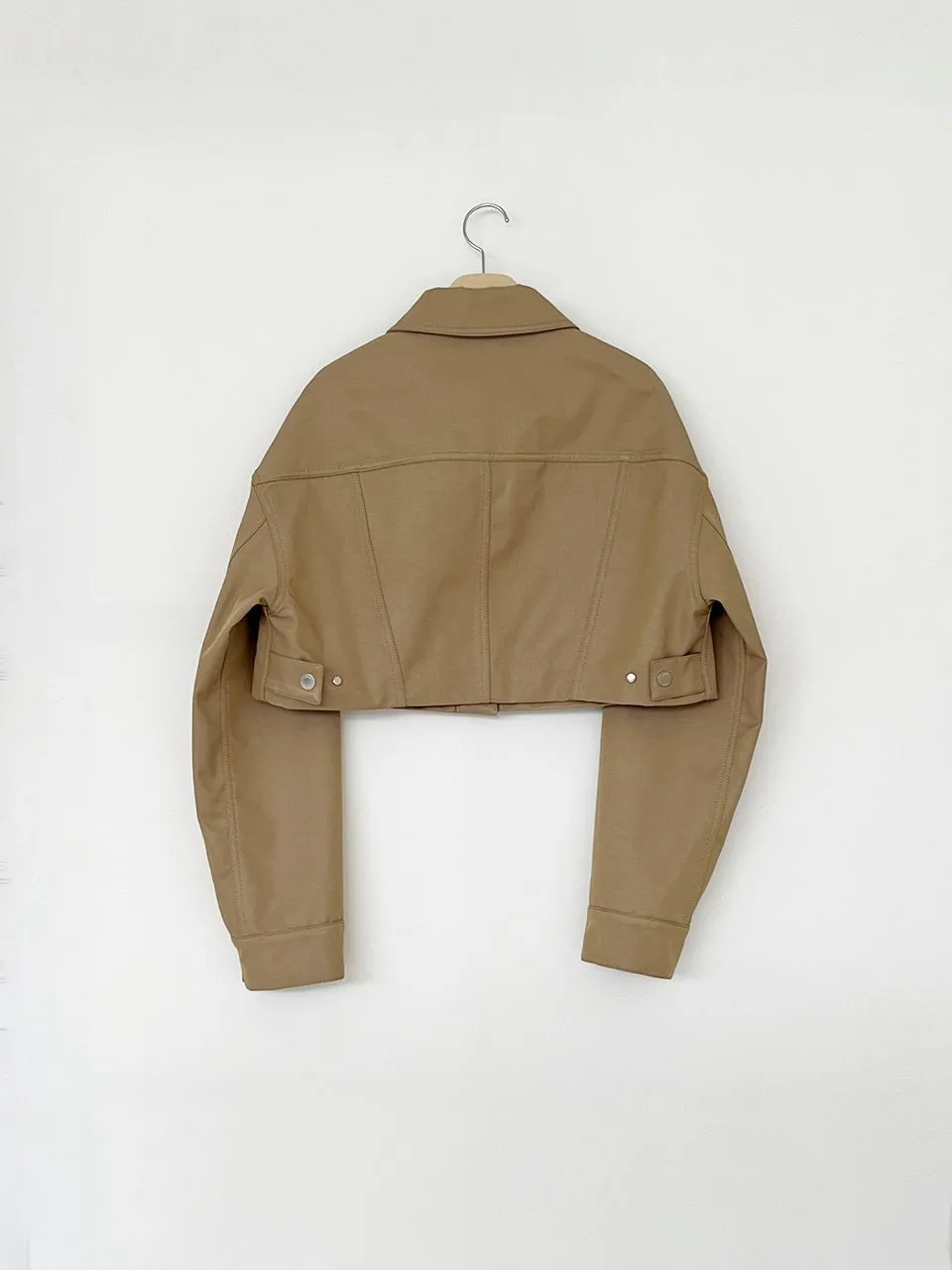 Cropped Jacket in Beige