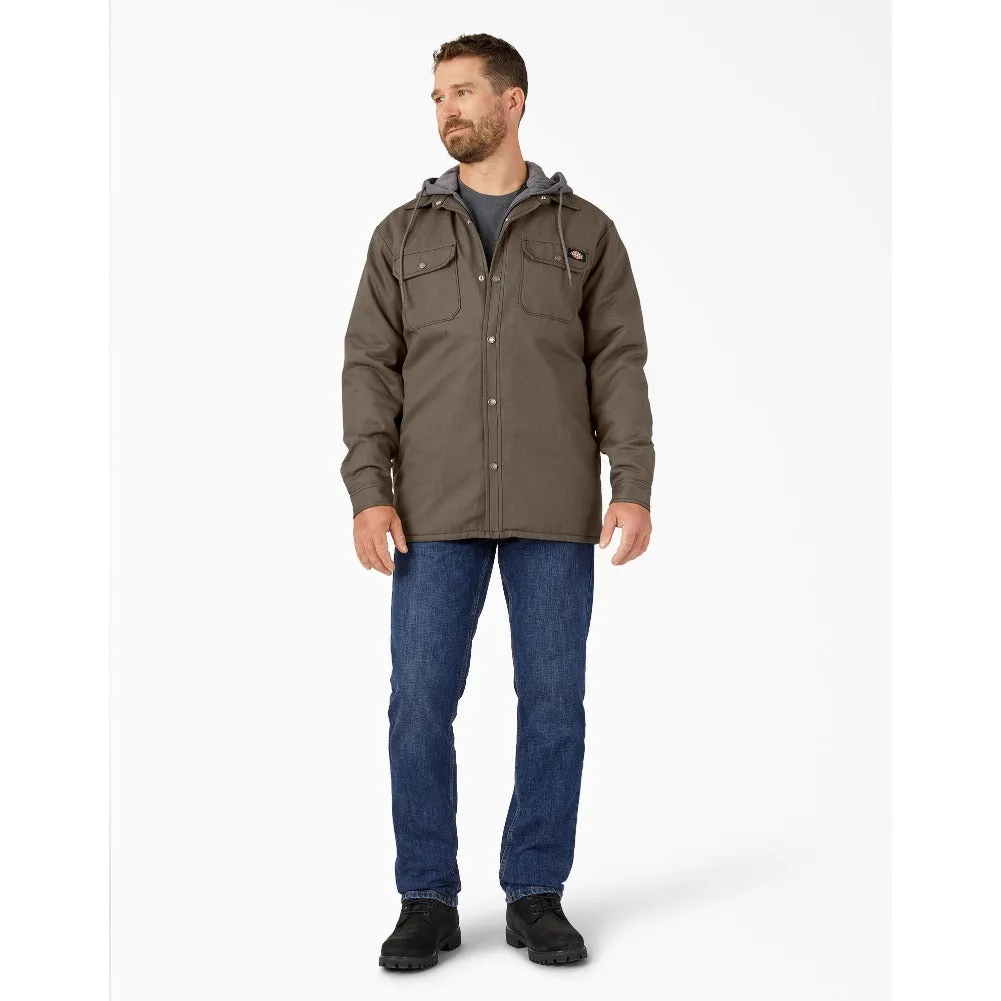 Dickies Men's Jacket Fleece Hooded Duck Shirt Coat with Hydroshield TJ213