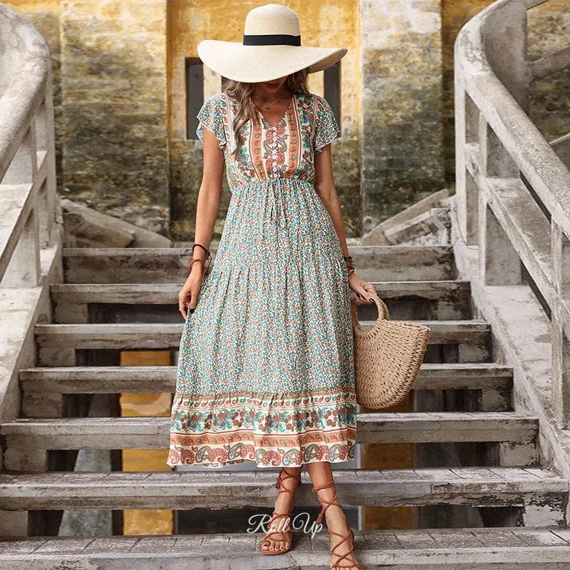 Ditsy Floral Boho Maxi