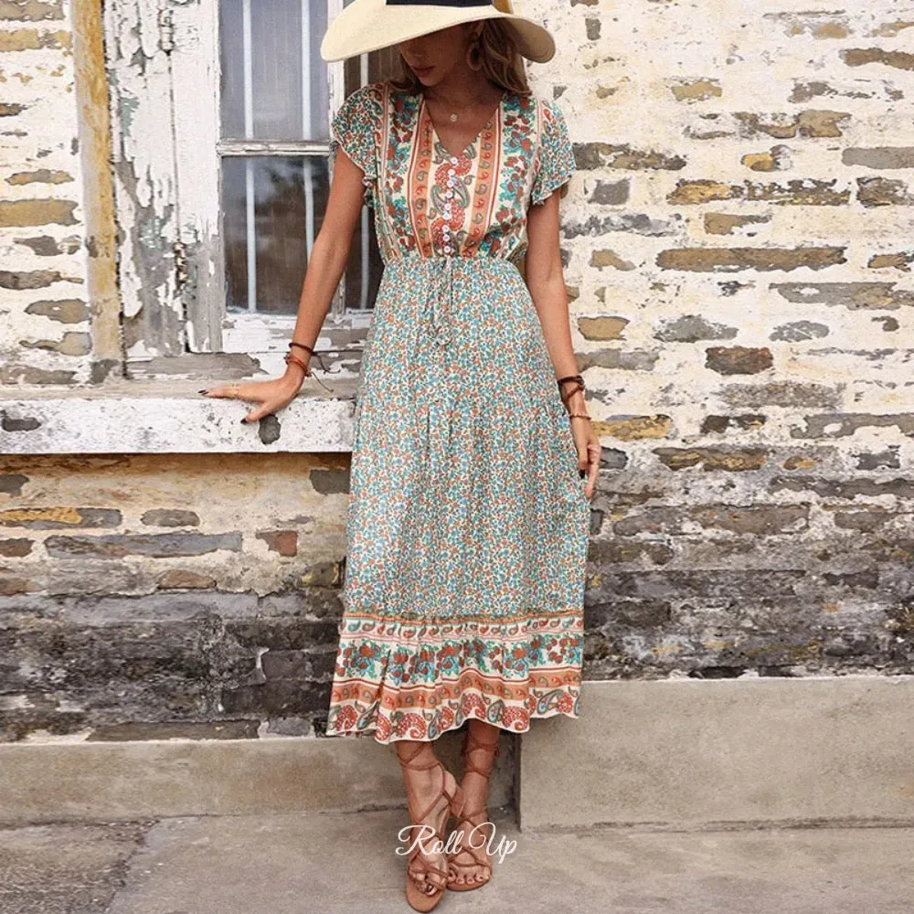 Ditsy Floral Boho Maxi