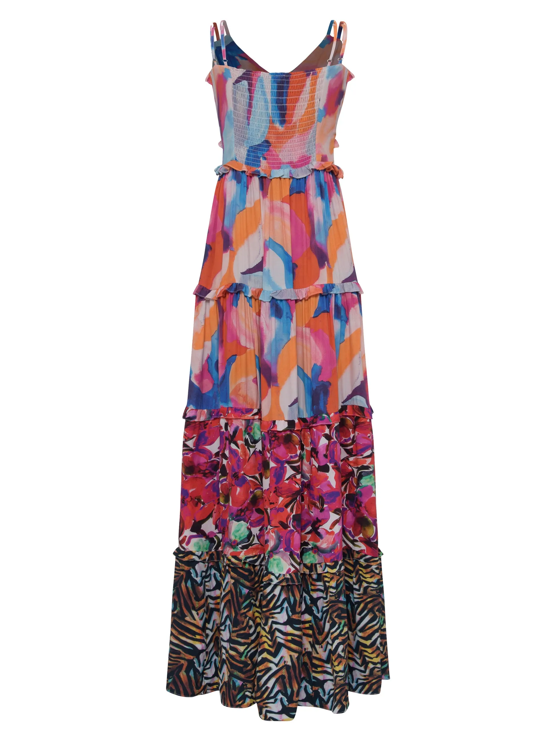 French Connection Isadora Delphine Tiered Maxi Dress 71SNS