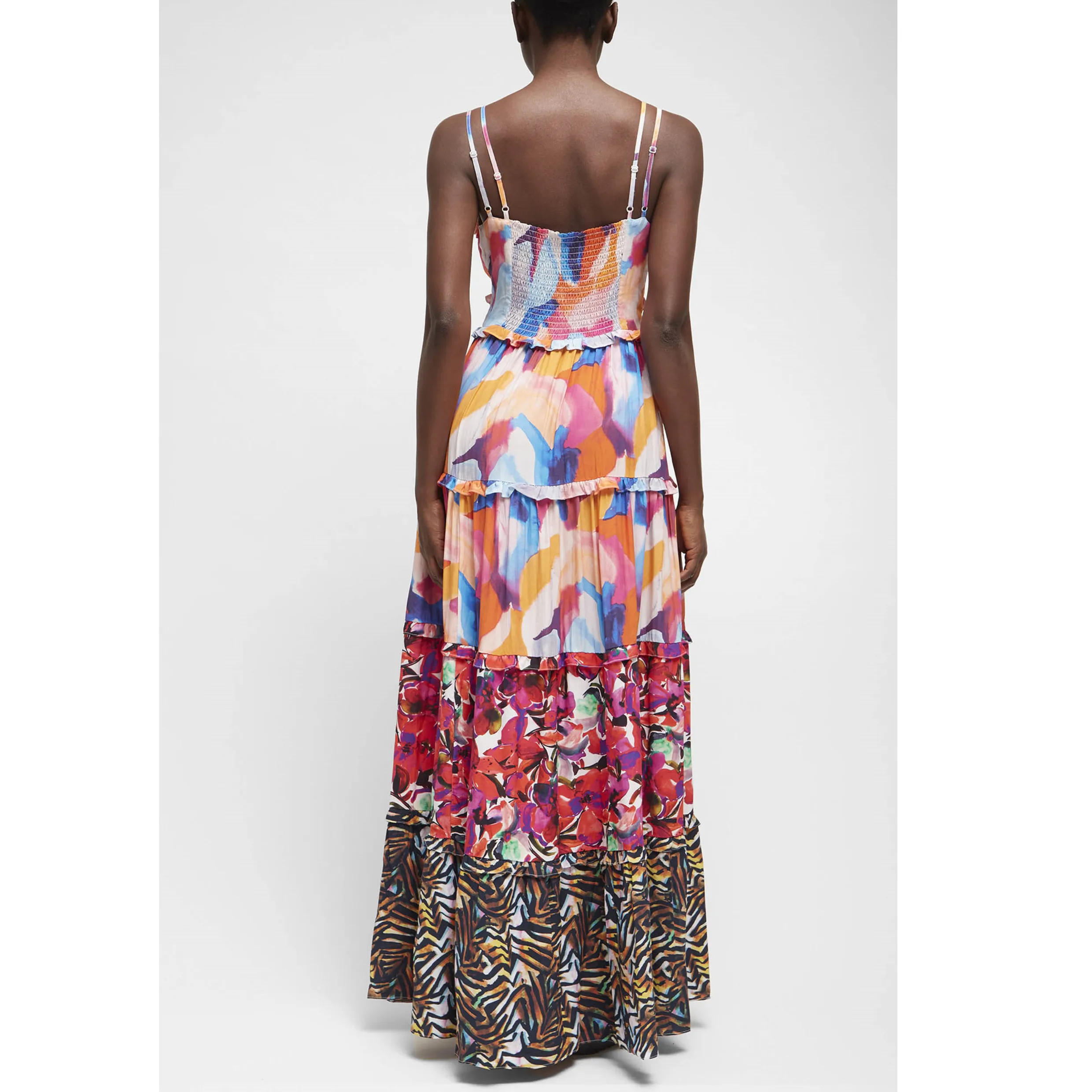 French Connection Isadora Delphine Tiered Maxi Dress 71SNS
