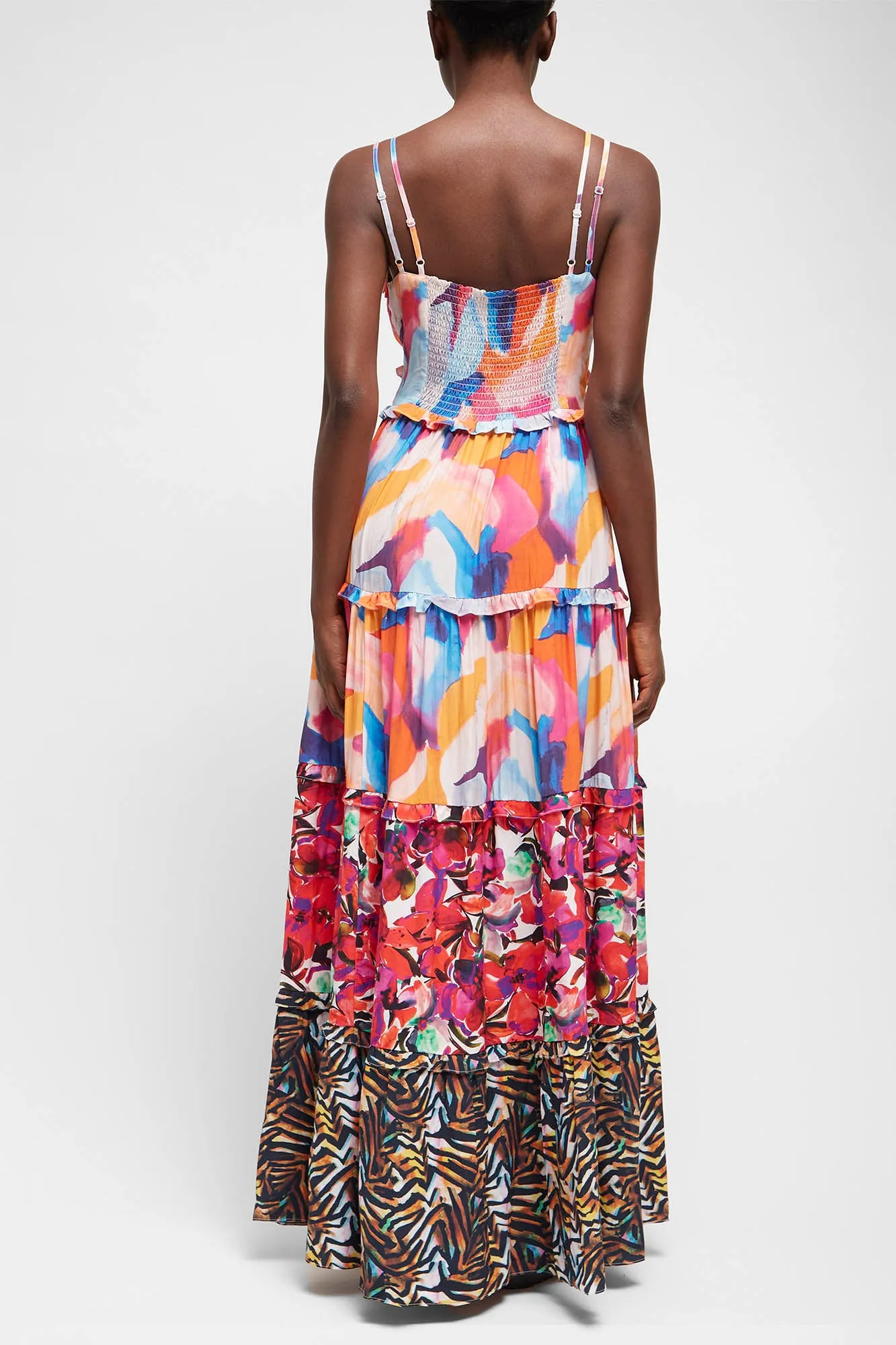 French Connection Isadora Delphine Tiered Maxi Dress 71SNS