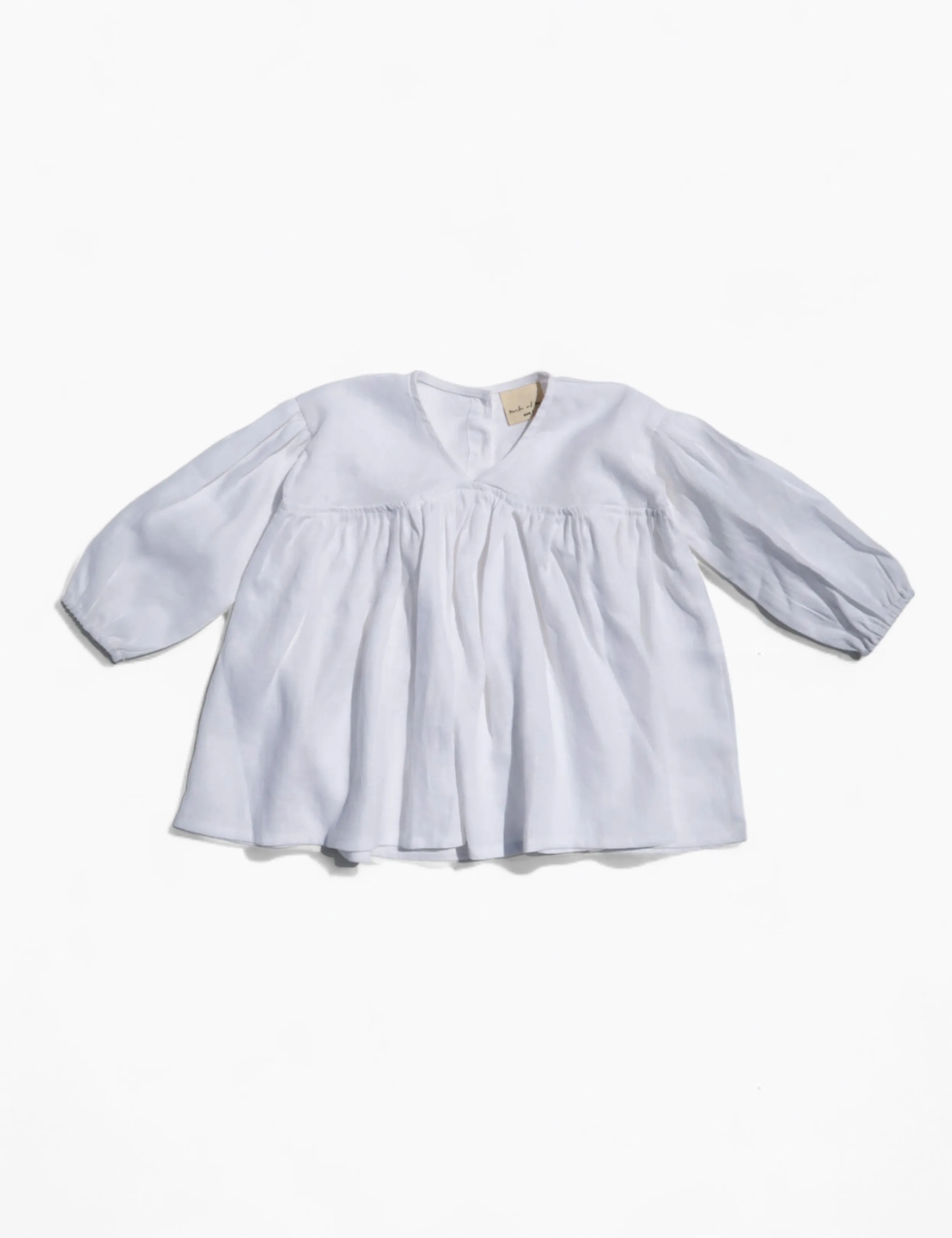 Gia Dress in White Linen