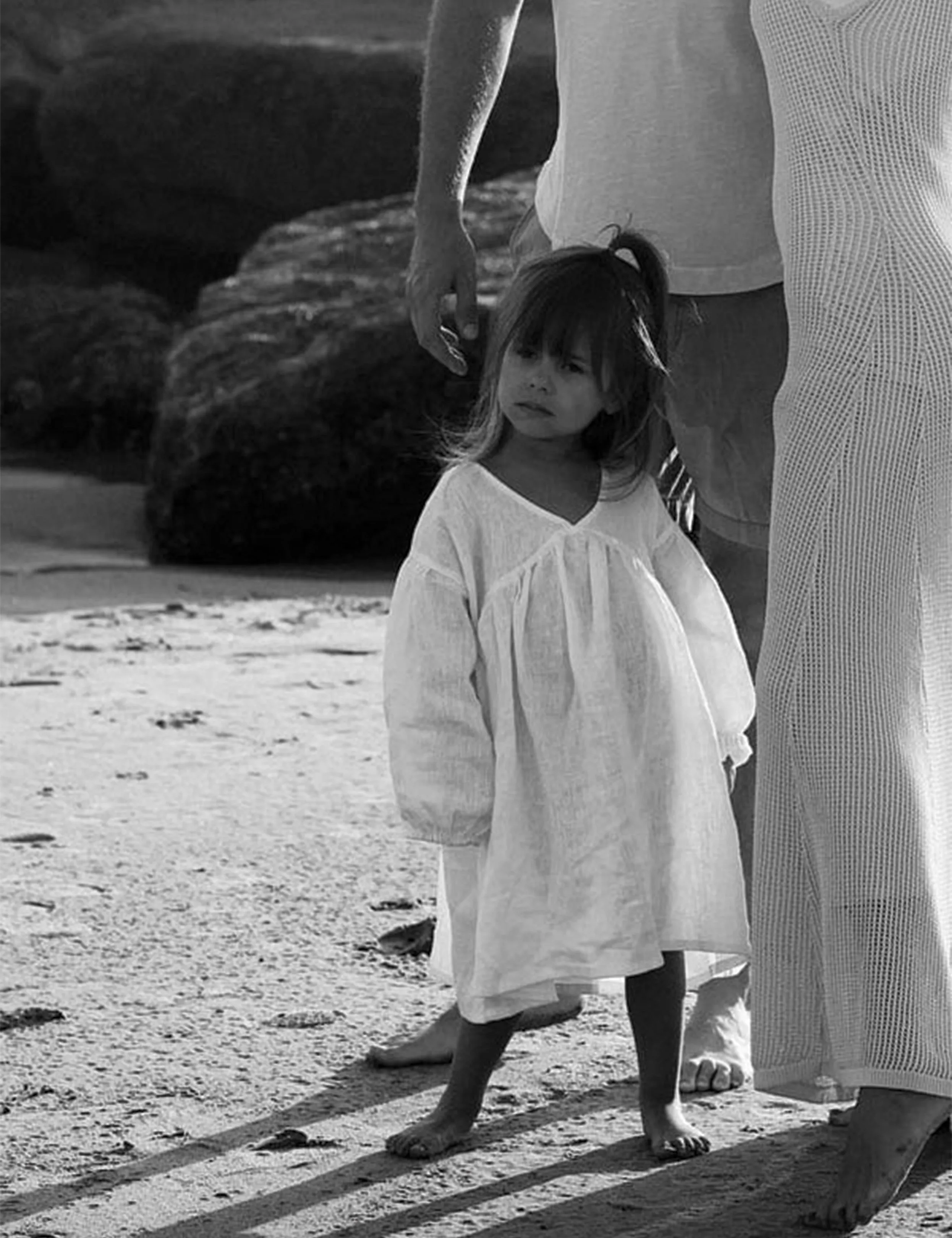 Gia Dress in White Linen