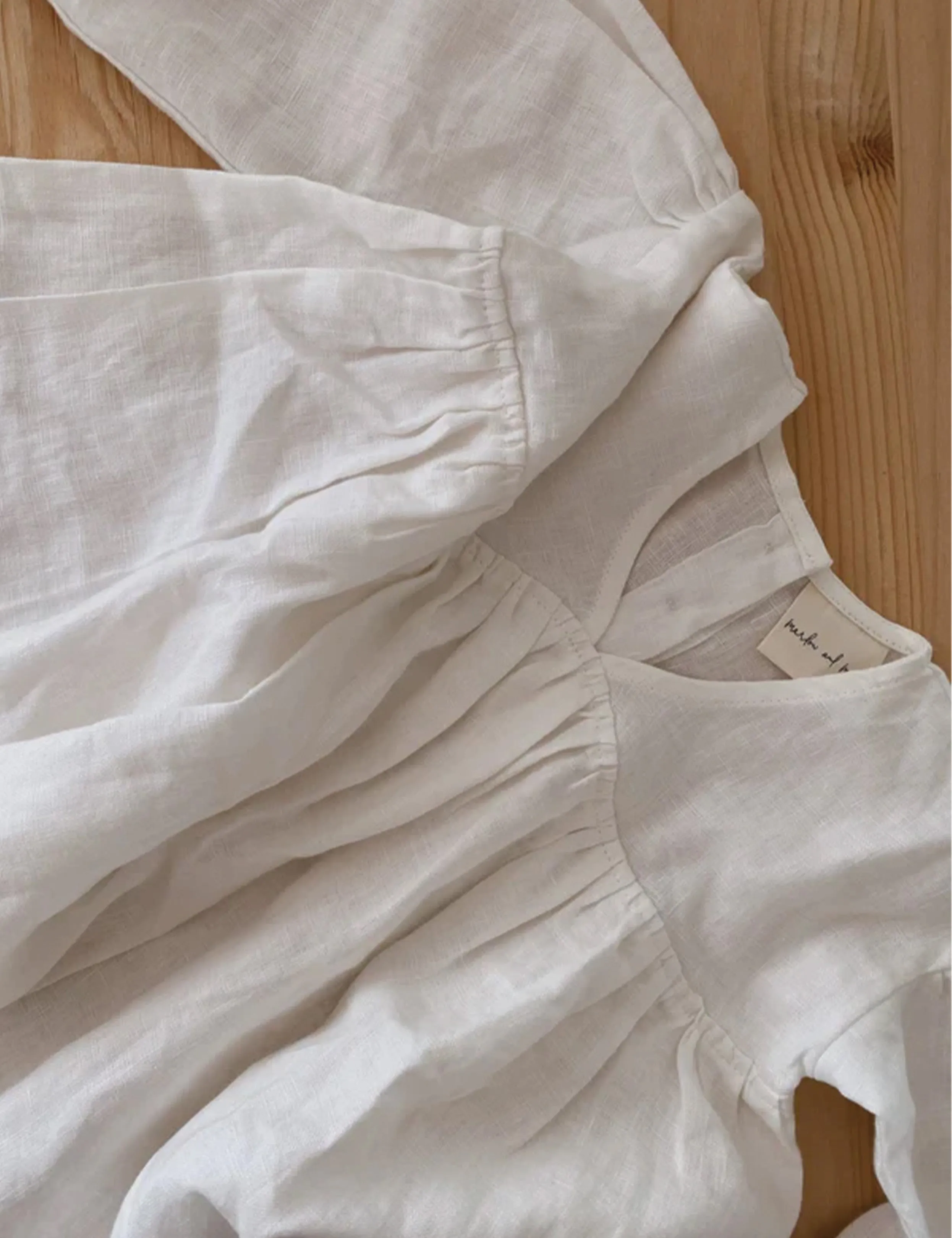 Gia Dress in White Linen