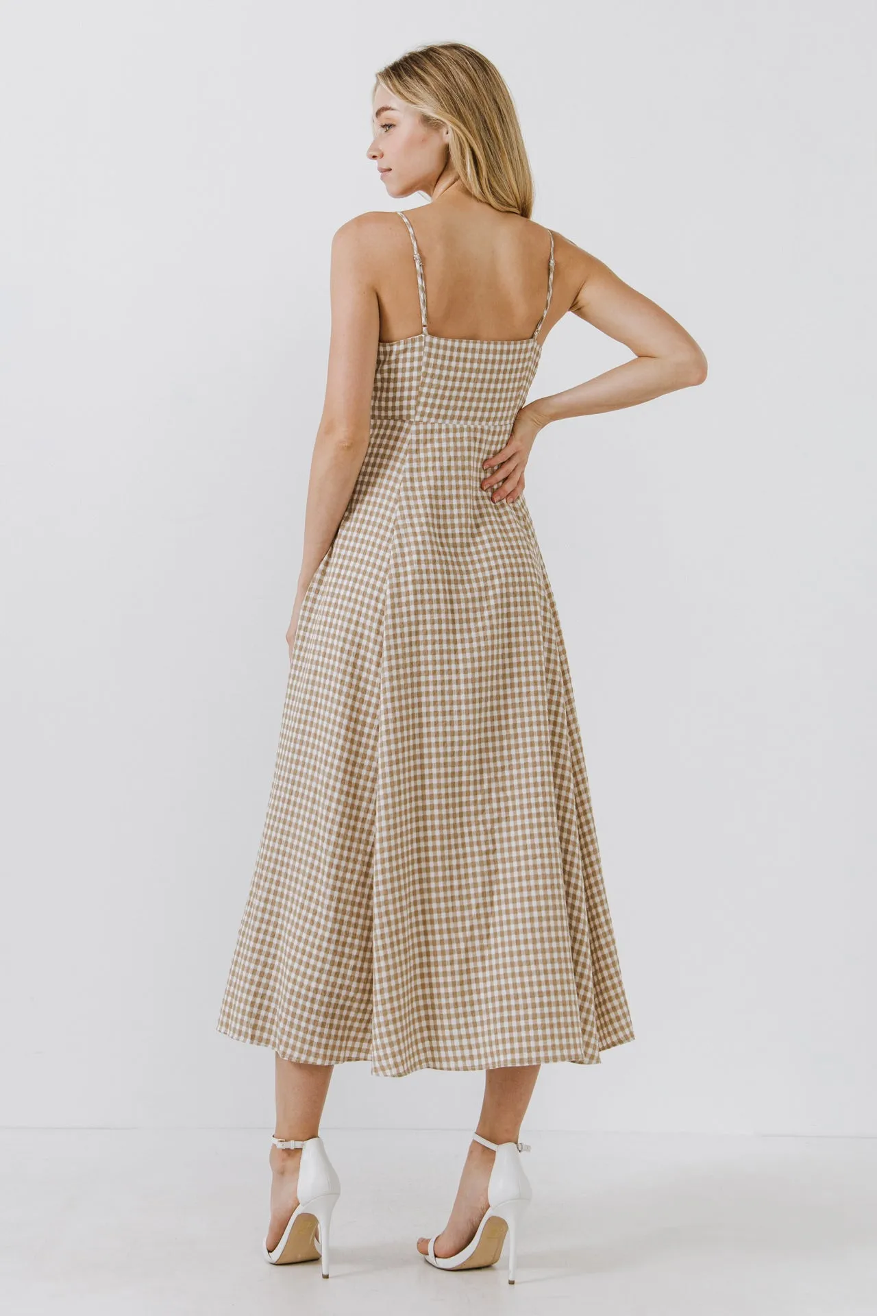 Gingham Coreset Maxi Dress