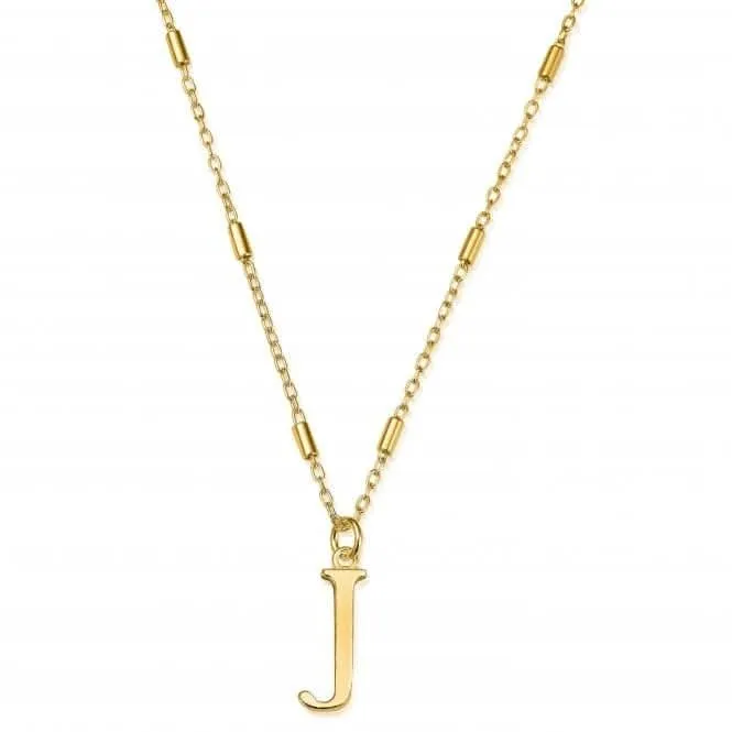 Gold Iconic Initial J Necklace GNCC4041J