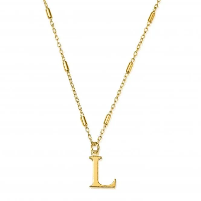 Gold Iconic Initial L Necklace GNCC4041L