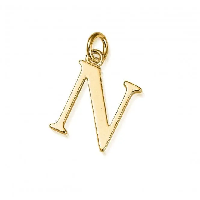 Gold Iconic Initial N Necklace GNCC4041N