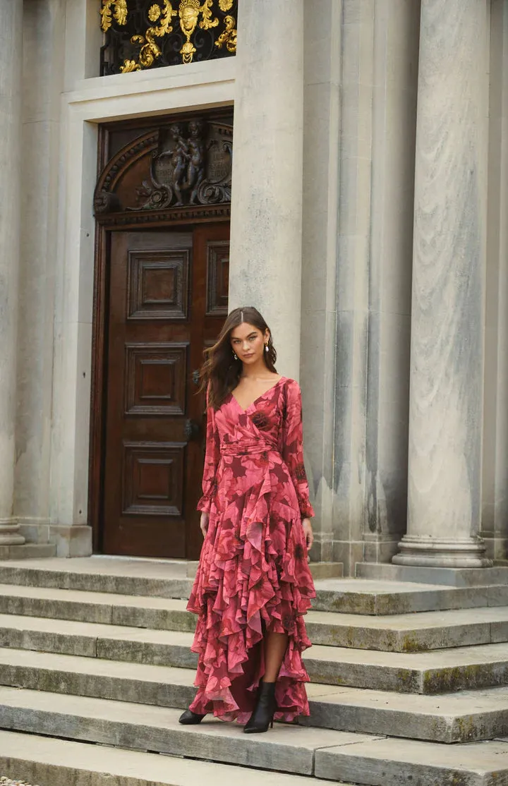 Hutch Kya Dress - Wine Floral Chiffon