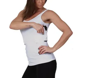 I.S.Pro Tactical Compression Women Undercover Concealed Carry Holster Scoop Tank Top WGT038 by InstantFigure - InstaSlim - InstantRecoveryMD