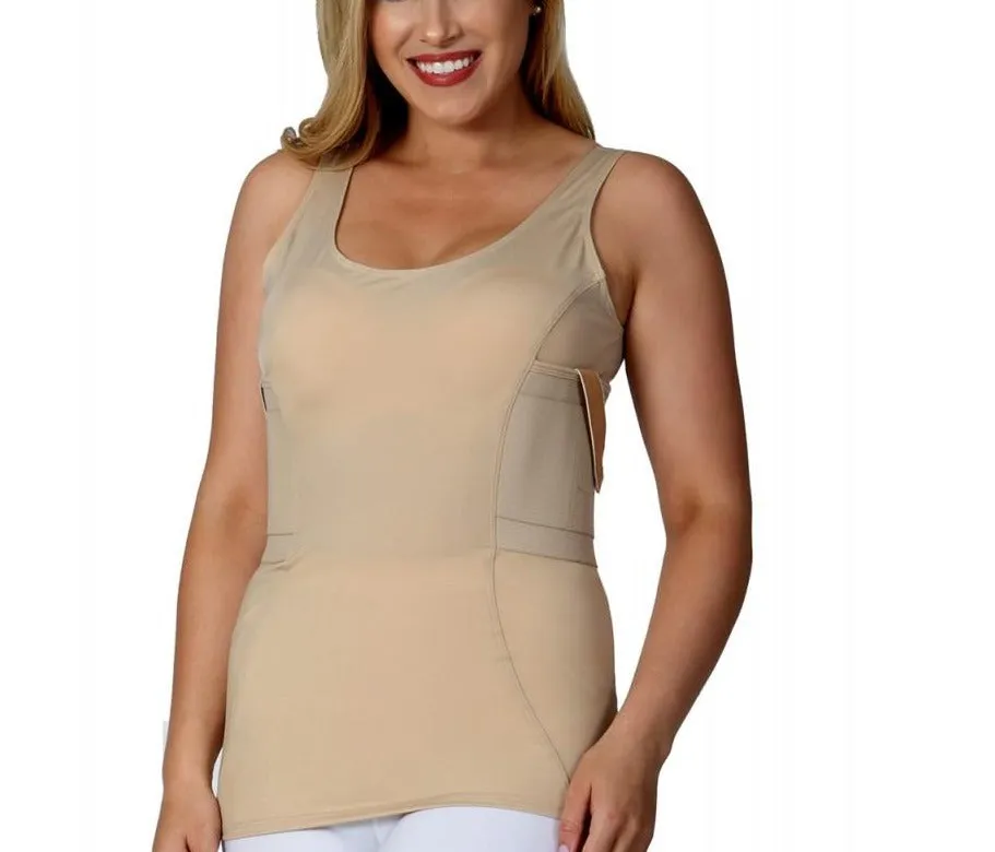 I.S.Pro Tactical Compression Women Undercover Concealed Carry Holster Scoop Tank Top WGT038 by InstantFigure - InstaSlim - InstantRecoveryMD