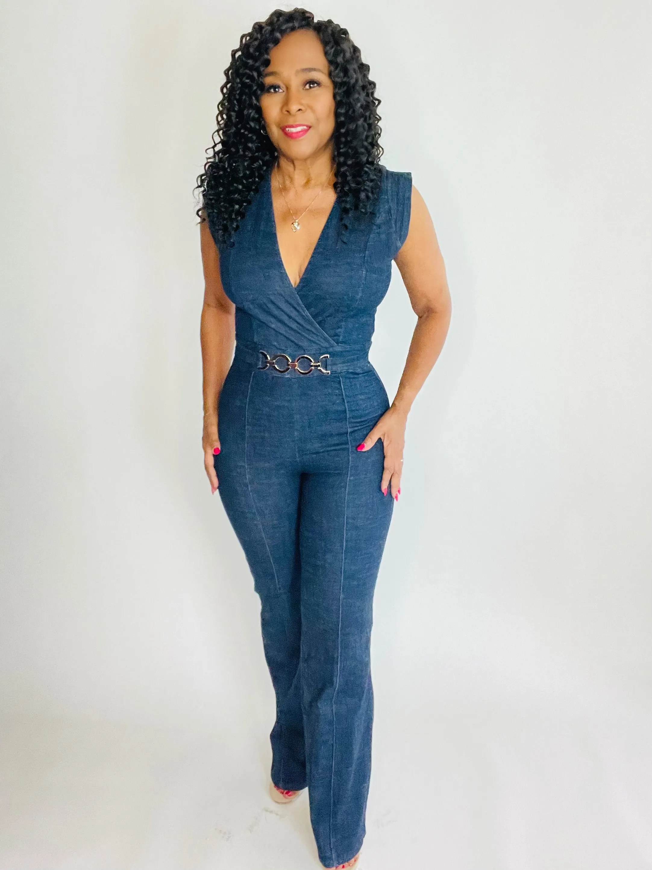Janet's Denim Jumpsuit