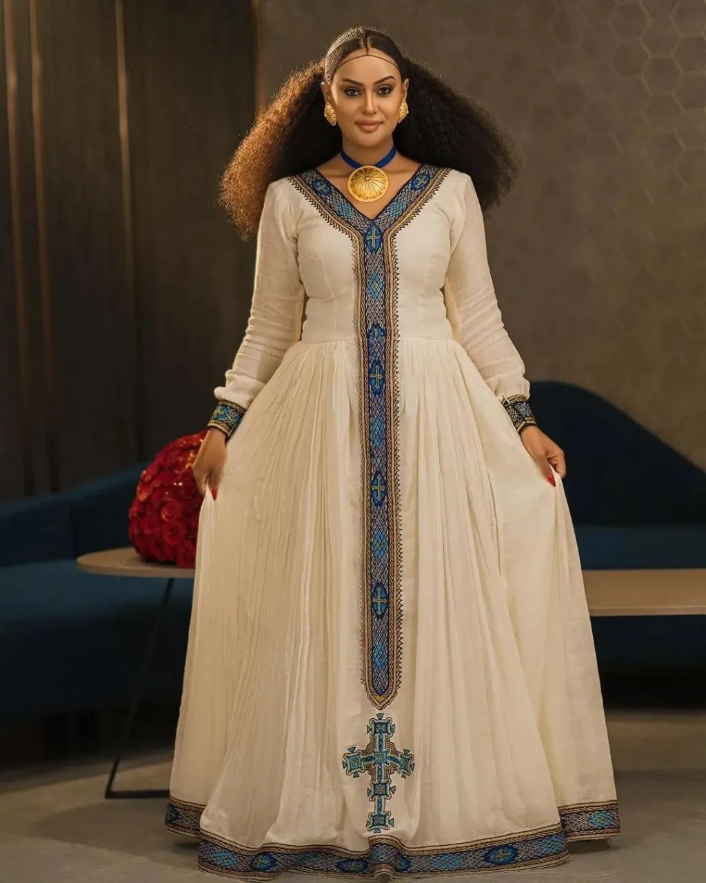 Lavish Cultural Look in Habesha Dress: Meticulously Crafted Traditional Ethiopian Dress Tailored for Every Occasions Habesha Kemis