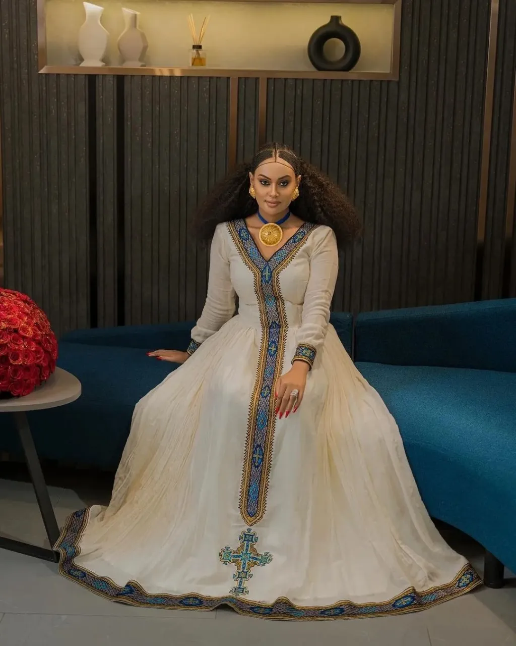 Lavish Cultural Look in Habesha Dress: Meticulously Crafted Traditional Ethiopian Dress Tailored for Every Occasions Habesha Kemis