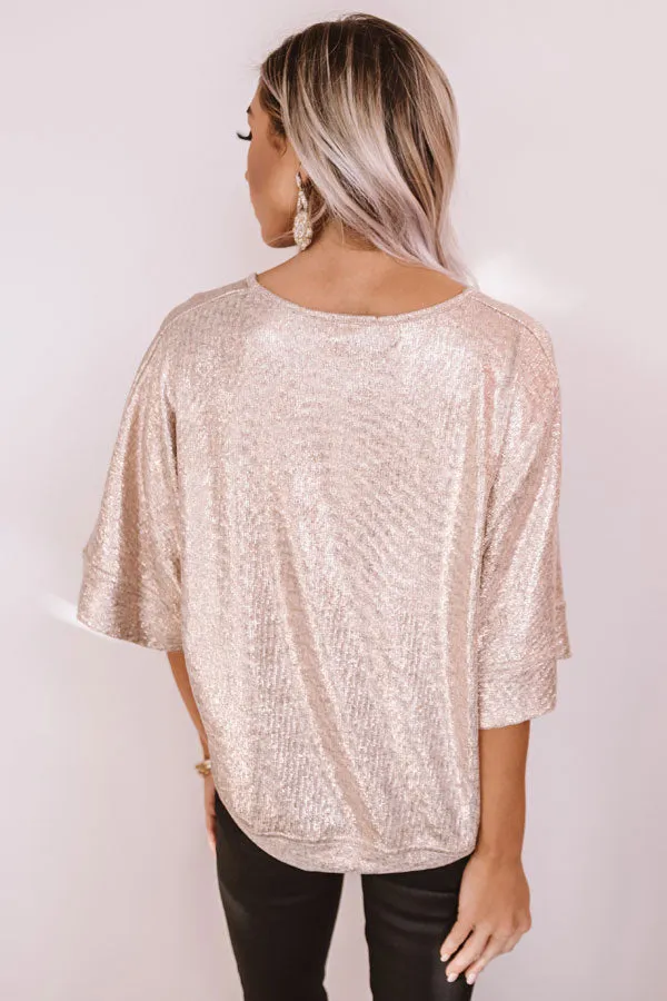 Link To Luxury Shimmer Shift Top