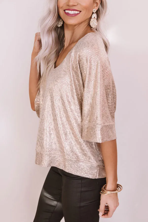 Link To Luxury Shimmer Shift Top