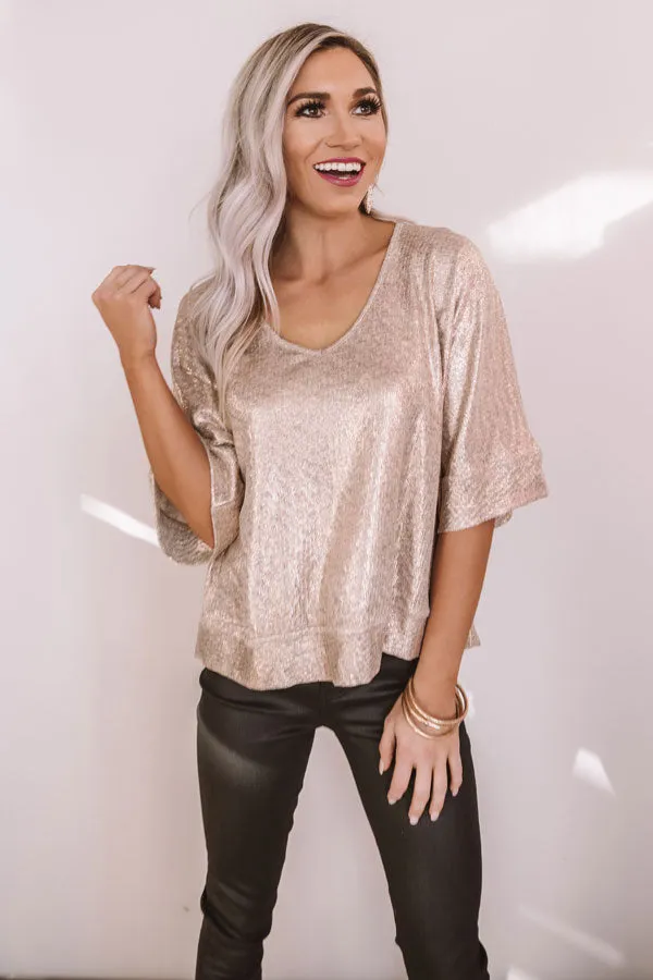 Link To Luxury Shimmer Shift Top