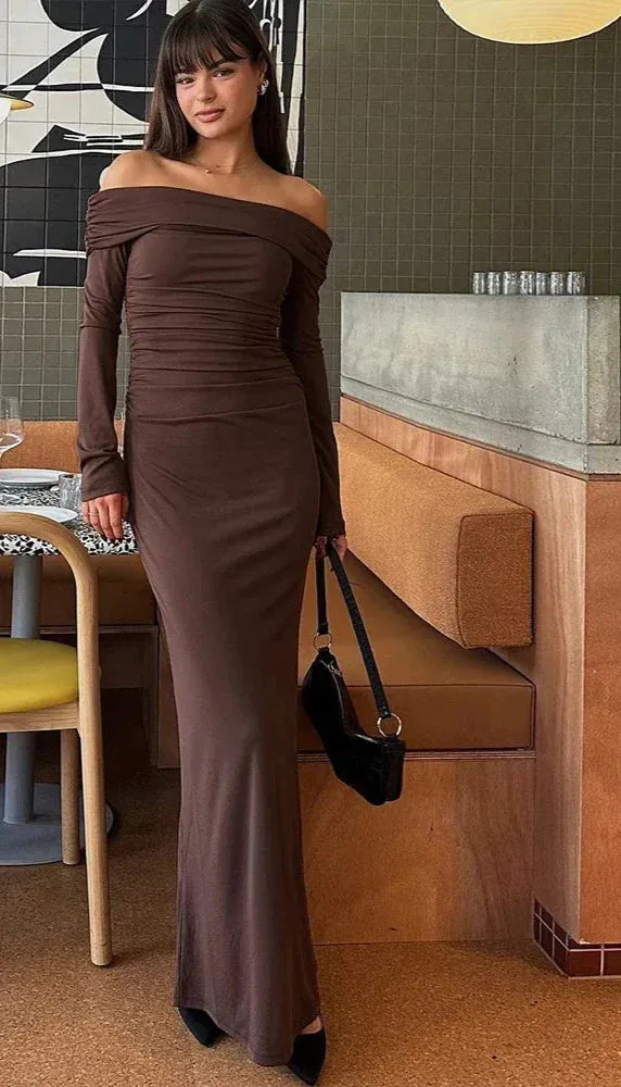 Marena - Off shoulder maxi dress