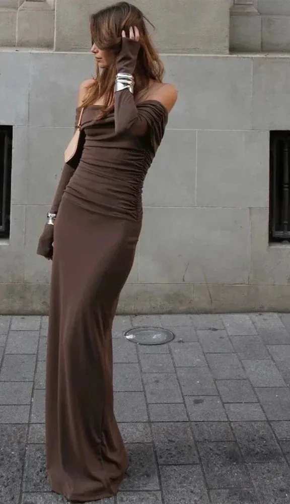 Marena - Off shoulder maxi dress