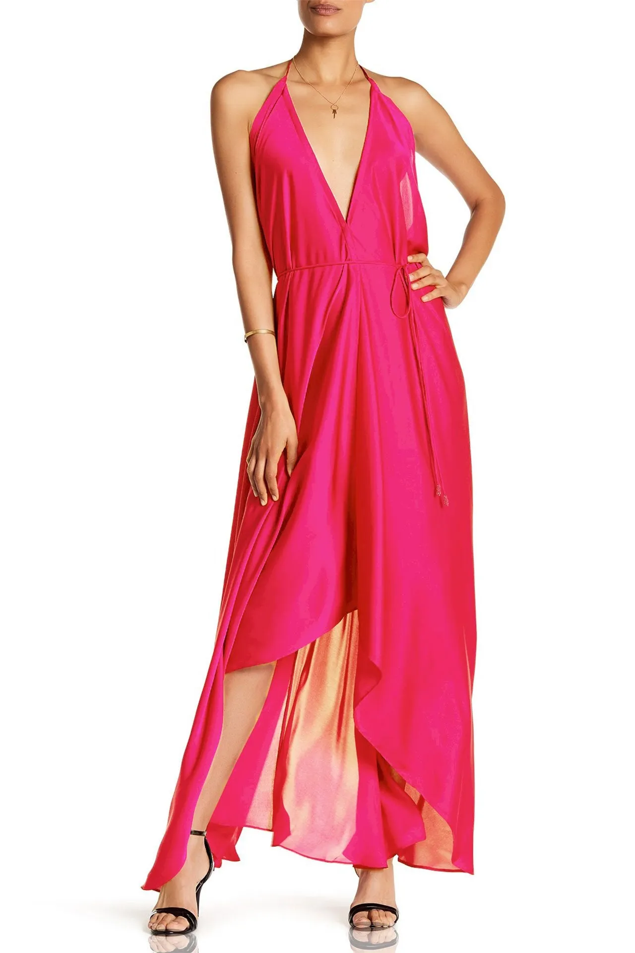 Multi Wear Pink Womens Maxi Dress