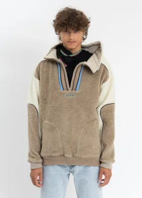 Multicolor Clip Shoulder Fleece Sweater