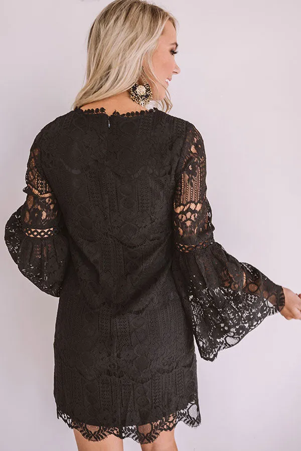Notorious For Romance Lace Dress in Black